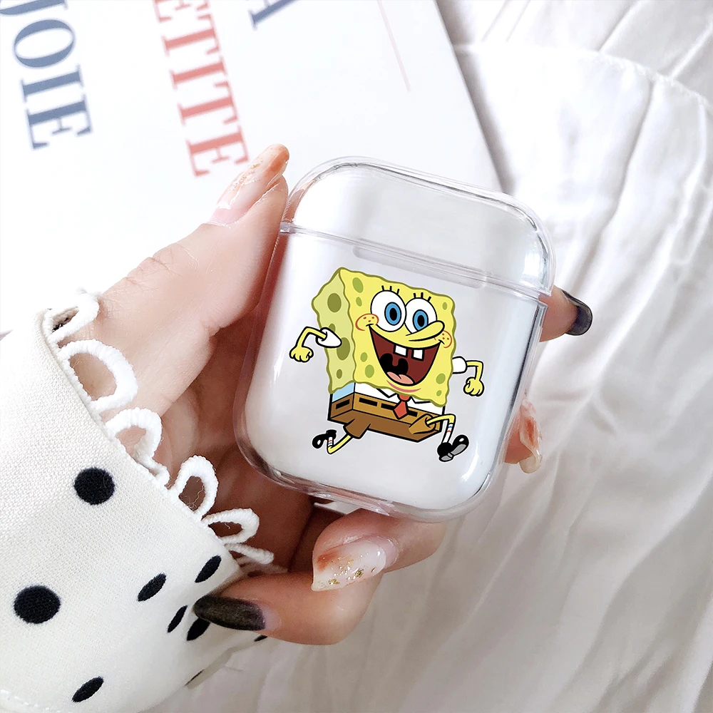 

case For AirPods 2 Case Transparent Cartoon Cute funny hard Protective Cover Bluetooth Earphone Case sFor Airpods clear cover