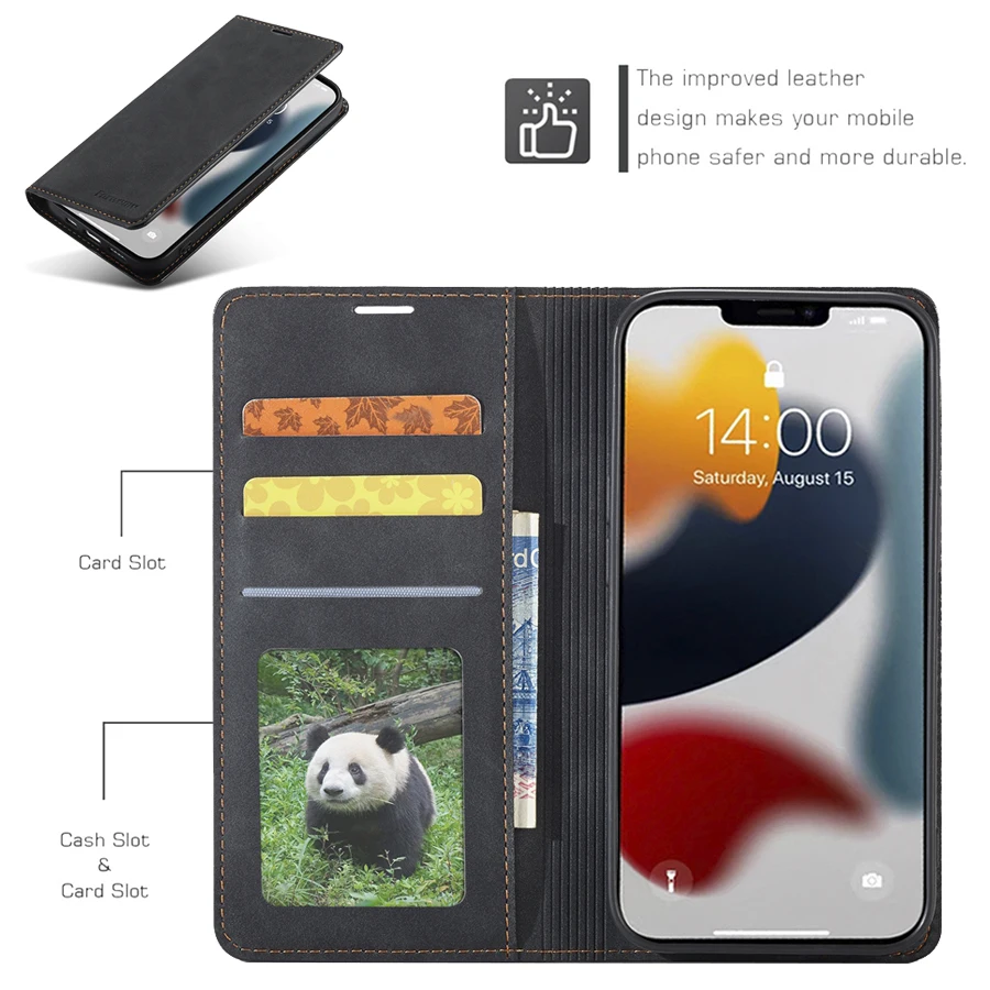 Business Magnetic Flip Leather Card Slot Wallet Case Cover For iPhone 13 12 11 Pro Max XS Max XR X 8 7 6S 6 Plus SE2022 5 5S SE iphone 12 pro max wallet case