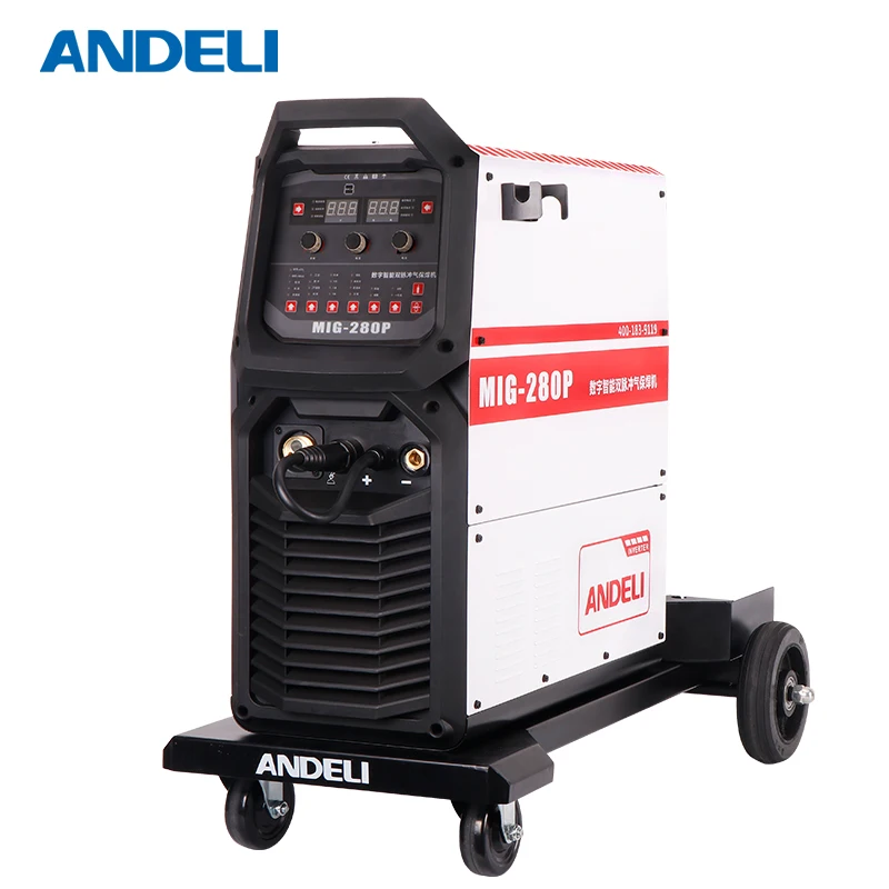 ANDELI MIG-280P Smart Three Phase MIG Welders Aluminium Double System Welding Machine Inverter Double Pulse 18M/Min MIG Welder