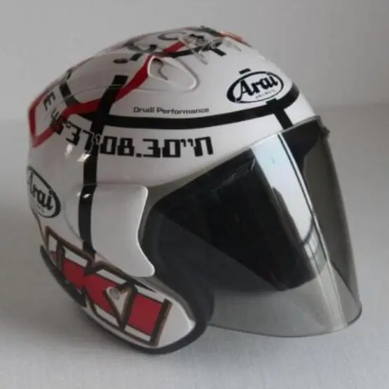 9 Мотошлем мото велосипедный шлем горячая Распродажа arai r4 мото rcycle шлем винтажный шлем с открытым лицом Ретро 3/4 половина шлем casco - Цвет: 9
