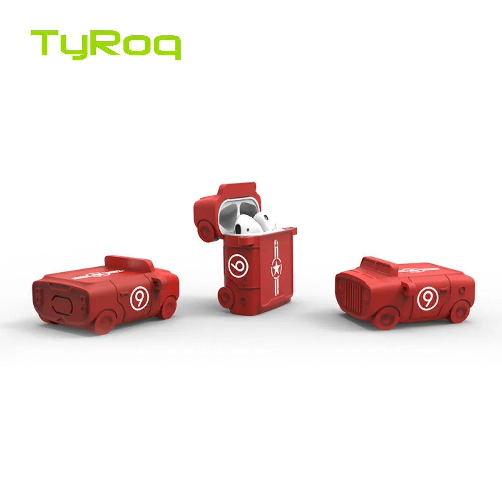 

TyRoq AO5 AirPods case with "Jeep car" shape thicken silicone Five color for option Perfect fit for AirPods 1/2 exclusive design