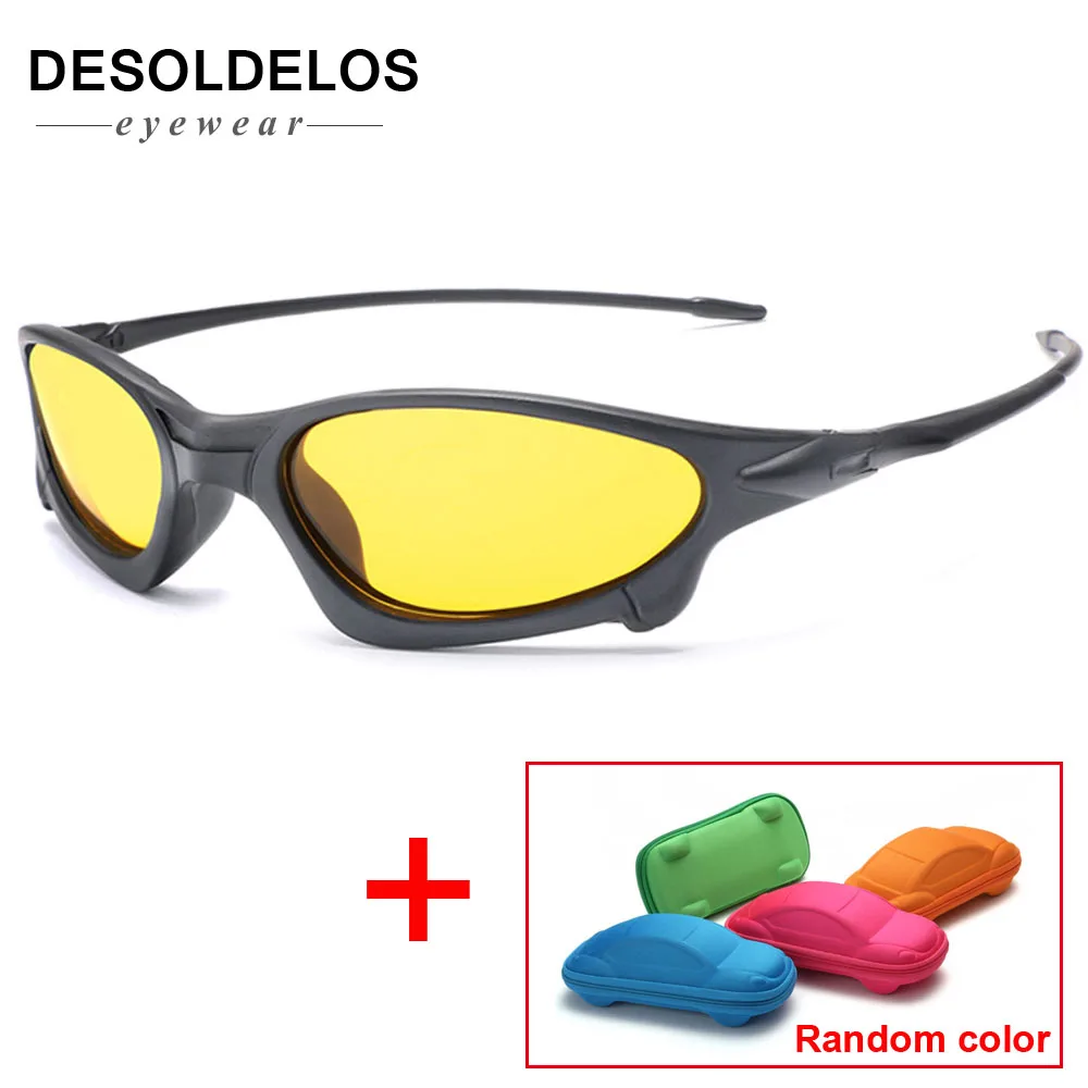 R01 night vision DesolDelos, мужские поляризованные солнцезащитные очки, люксовый бренд, PC оправа, очки, женские, яркие, черные, UV400, очки, Gafas De Sol, с коробкой - Цвет линз: R01 night vision