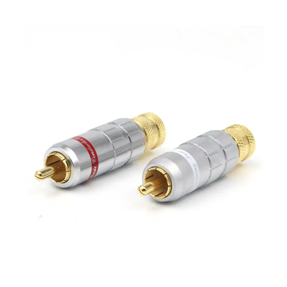 Colleимидж Hifi 4 шт. CMC-8236 позолоченный RCA штекер ключ для ремонта объективов Проволочный припой Штекер для DIY соединительный кабель RCA кабель