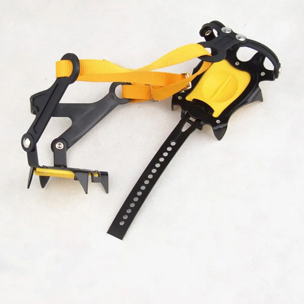 10-point Crampons Manganese Steel Climbing Gear Anti-Skid Snow Ice Climbing Shoe Grippers Crampon Traction Device Mountaineering