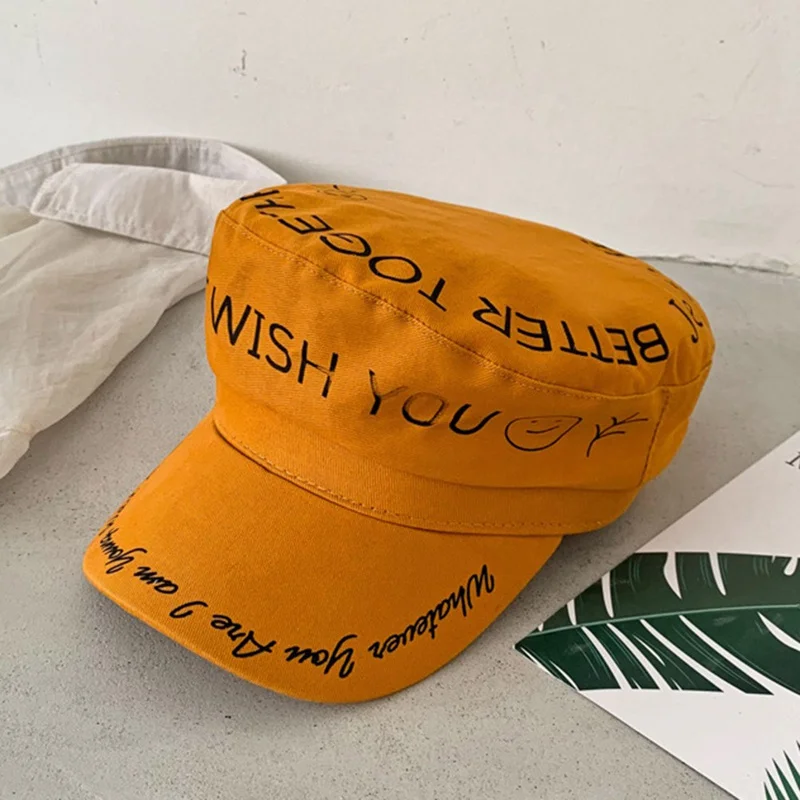YW Граффити плоский Топ армейские кепки Модные мужские и женские Sunbonnet Повседневная унисекс армейская шляпа тонкая регулируемая - Цвет: YW