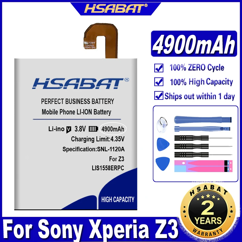 Аккумулятор HSABAT LIS1558ERPC для Sony Xperia Z3 L55T L55U D6653 D6603 D6633 D5803 D5833 D6616 D6708 4900 мАч | Мобильные