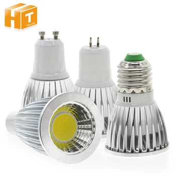 価格 Led電球ライトE27 GU10 GU5.3 AC85-265V / MR16 12v高輝度cob 5ワットホワイト/ウォームホワイトledスポットライト。