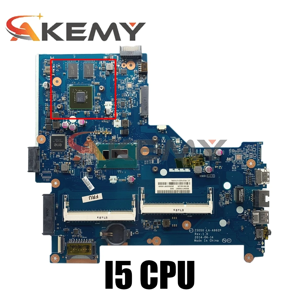 Материнская плата Akemy для ноутбука Hp 15-R G3 ZS050 LA-A992P материнская 775394-501 I5 GT820M 2G тест