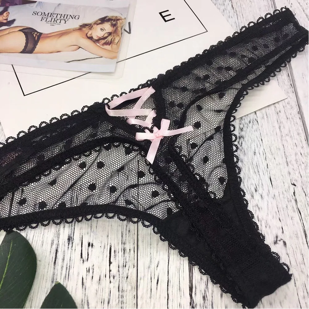 New Transparent Lace Yoga Shorts Women Cross Bandage Sexy Low-Waisted Womens Seamless Panties Underwear Intimates M L