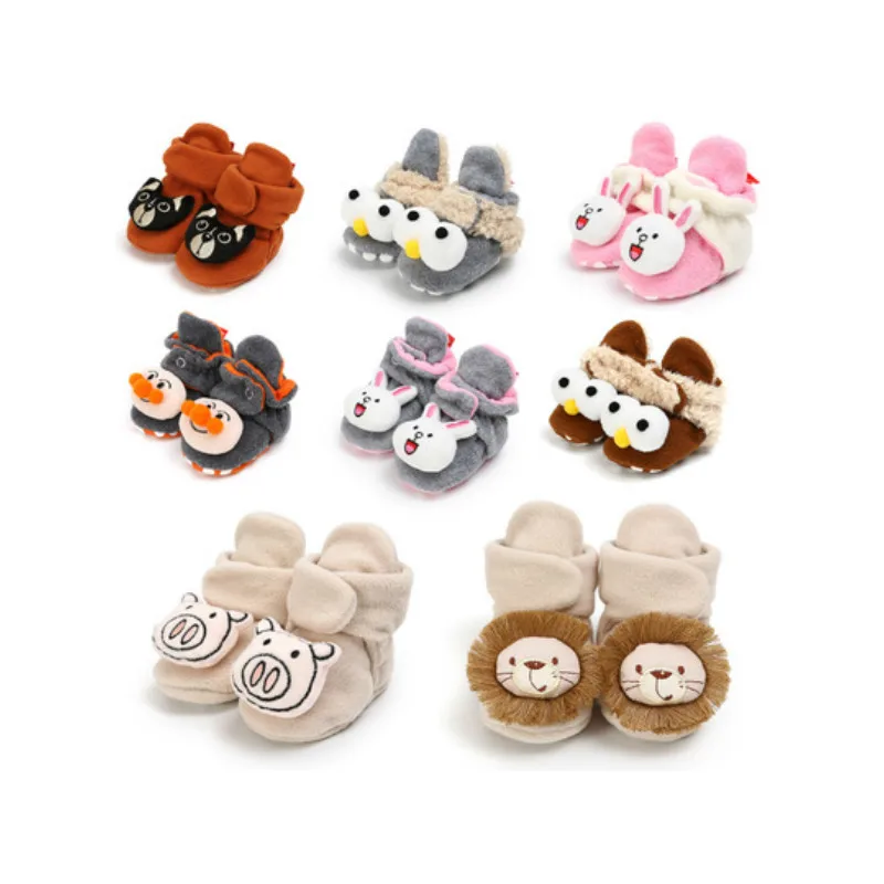 Детская нескользящая обувь DOGEEK зимняя теплая для первых шагов хлопковая