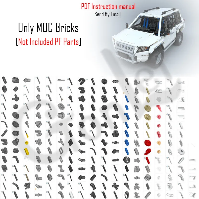 No PF Motors Set Technic Тойота Мотор Land Cruiser RC Внедорожник кирпичные части набор для MOC 5551 строительные блоки игрушки Набор DIY Дети Brinquedo - Цвет: No PF Motors Set