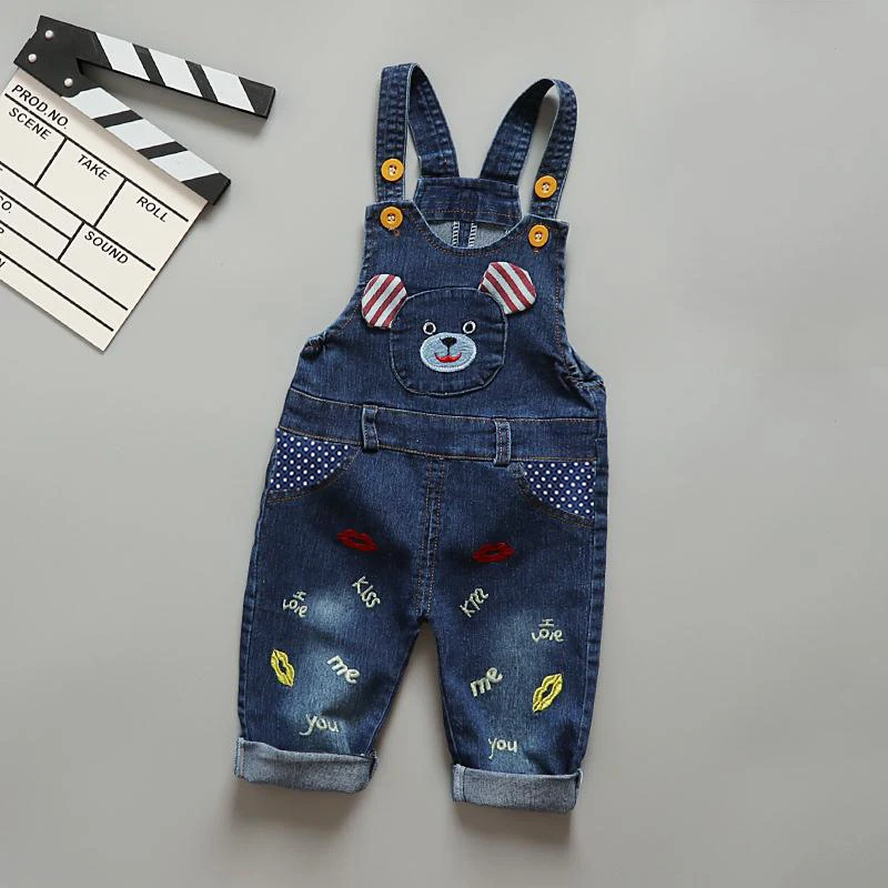  IENENS Baby Girl Boy Loose Jeans Overalls Long Pants Child Trousers Toddler Infant Boys Denim Dunga