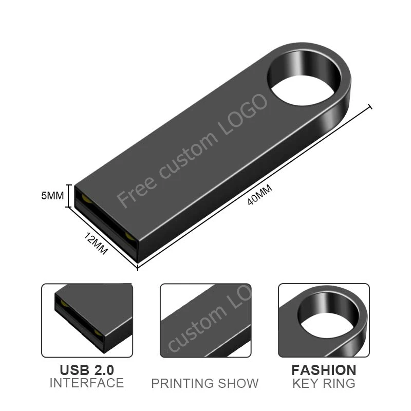 High Speed Flash Disk 2.0 4GB 8GB Pen Drive 32GB Metal USB Flash Drive 16GB Pendrive 64GB Cle Usb 128GB U Disk Free Custom Logo (1)