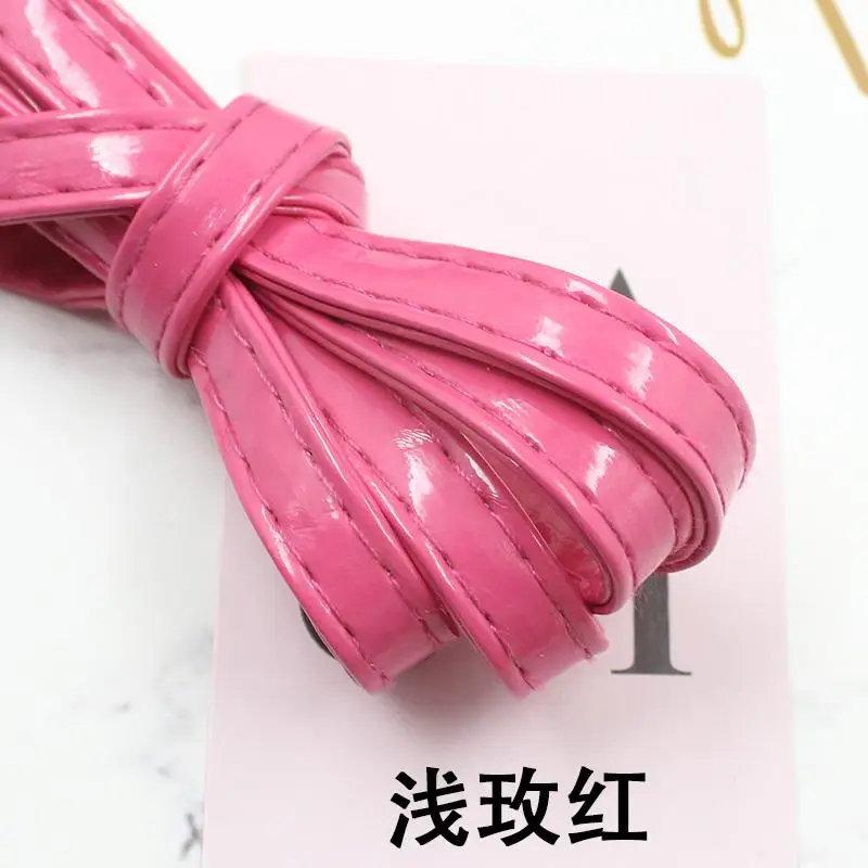 1 м X DIY аксессуары для ювелирных изделий рюкзак шнурок Сумка 1 см Широкий из искусственной кожи шнур одежды сумка аксессуары Автомобильная линия - Цвет: 2