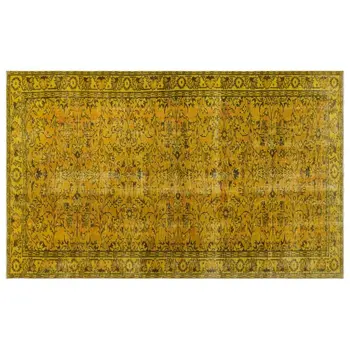 

Handmade Yellow Vintage Overdyed Turkish Area Rug 169x272 Cm-5'7''X8'11''