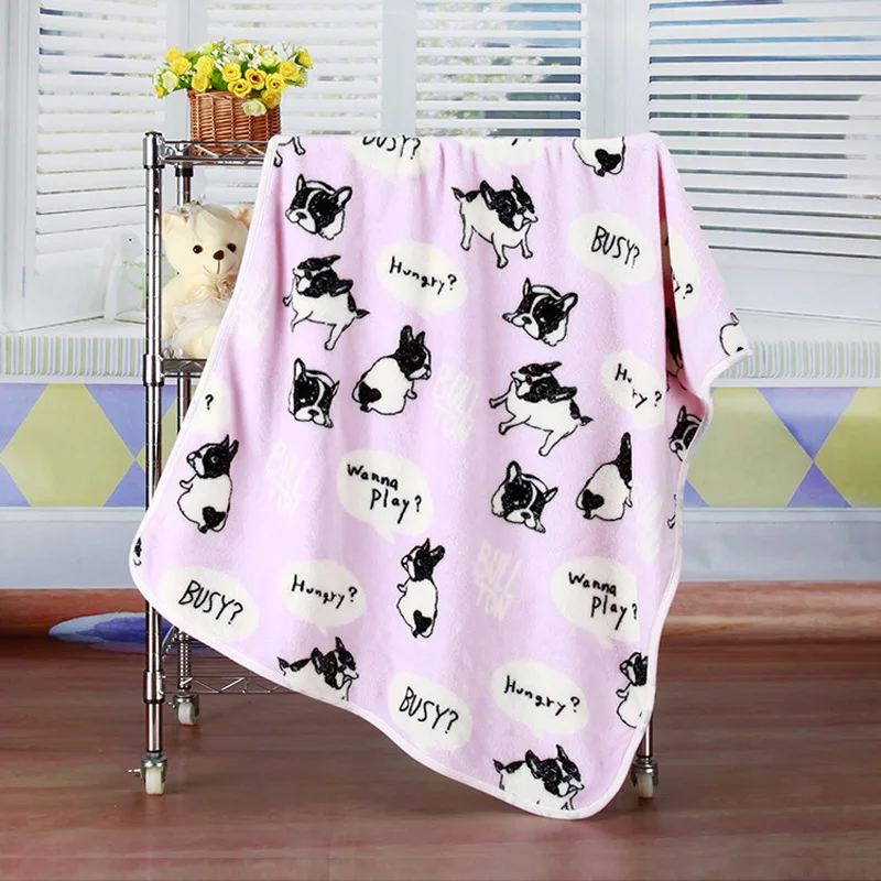 Winter Warm Dog Cat Super Soft Blanket Bed for Small Medium Large Dogs Puppy Cushion Mat French Bulldog Pug Dropshipping HZB01
