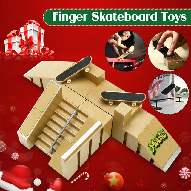 US $11.11 Accessories Training Mini Sports Finger Skateboard Skate Park ABS Children Toy Practice Deck Home G