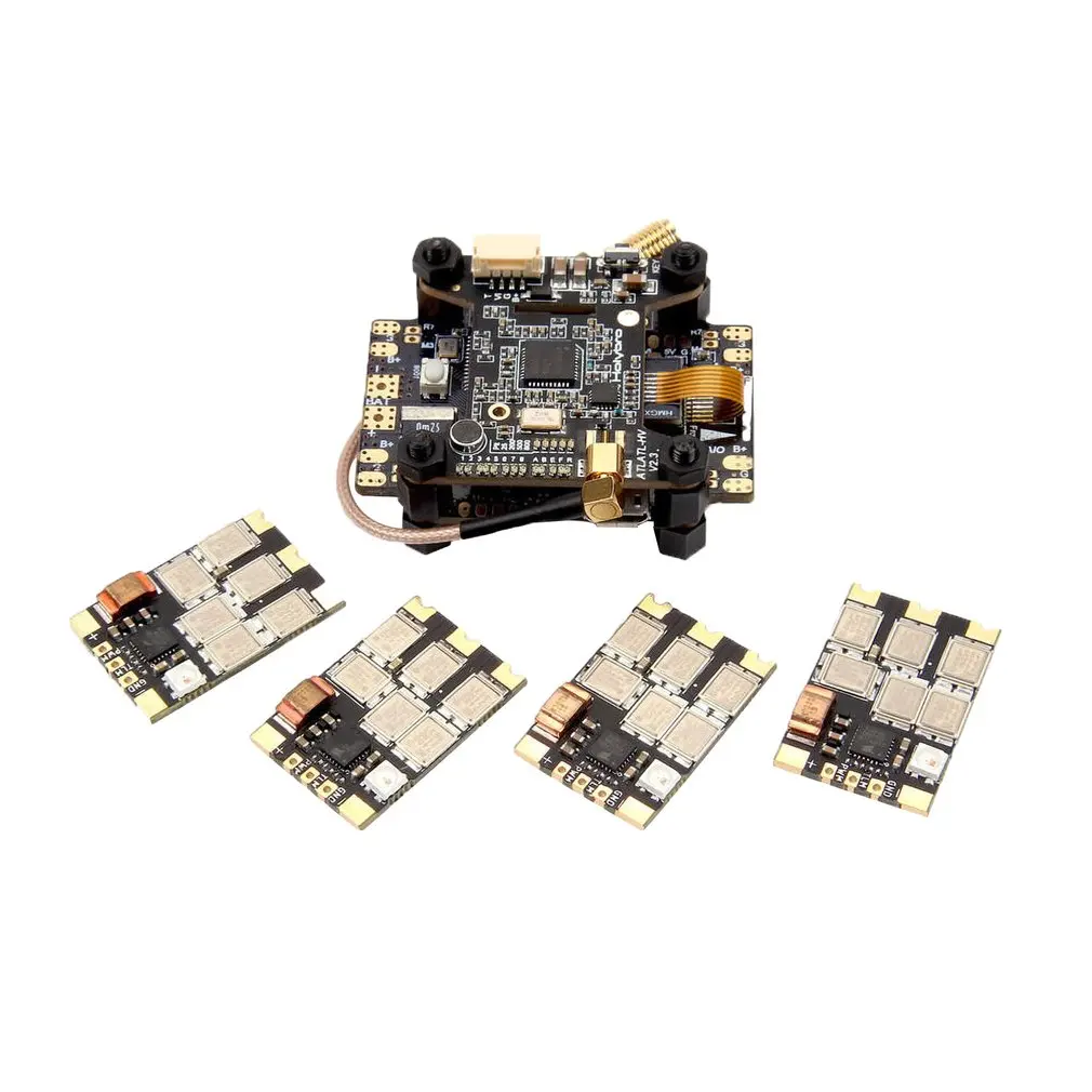 Holybro Kakute F7 AIO OSD BEC Контроллер полета и Atlatl HV V2 FPV передатчик и 4 шт. 65A BL_32 Tekko32 F3 ESC для радиоуправляемого дрона
