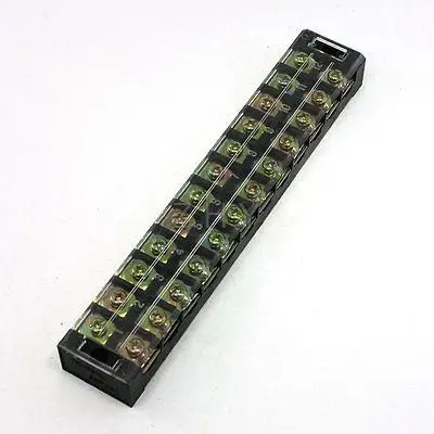 

12-Positions Dual Row Covered Screw Terminal Barrier 650V 45A