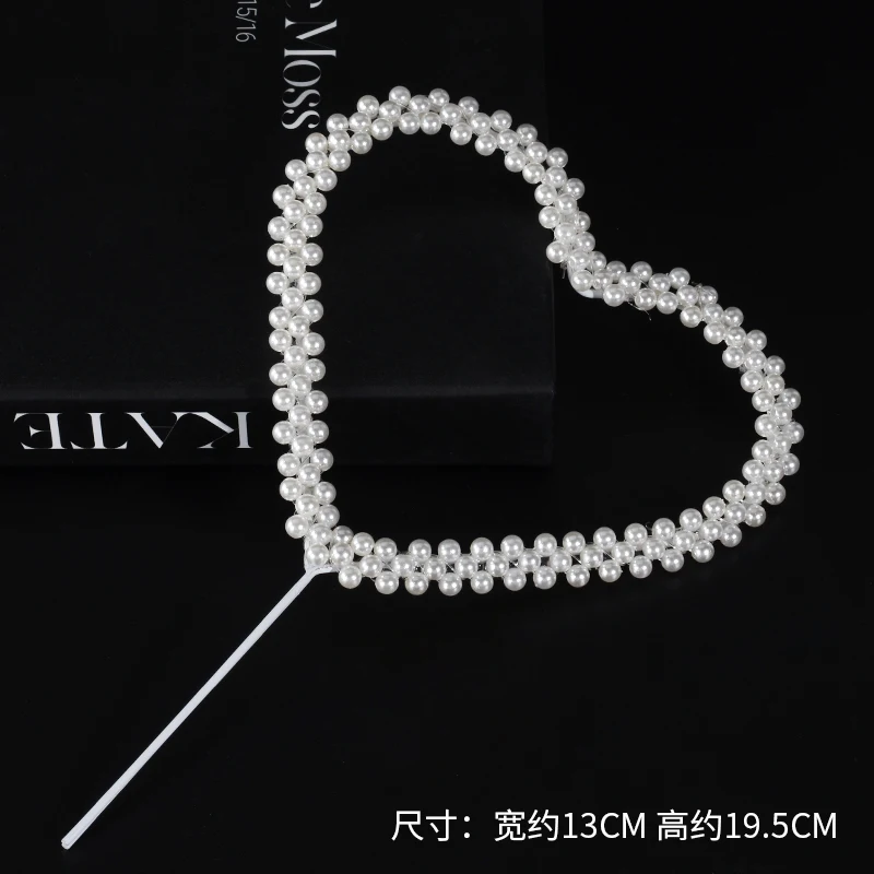 white heart 1pcs Cakelove Металл Серебро Золото Любовь Корона Луна с бриллиантом Топпер для торта «С Днем Рождения» украшение для дня рождения милые подарки - Цвет: white heart 1pcs