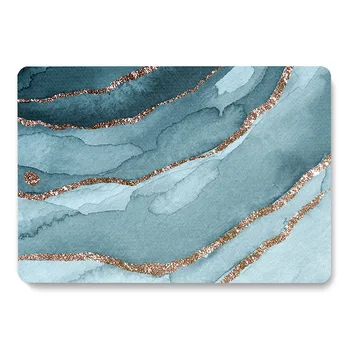 

Shimmering teal watercolor Pattern Laptop Case For MacBook Air 11.6 12 13.3 Retina New Pro 15.4 16 inch Cover shell