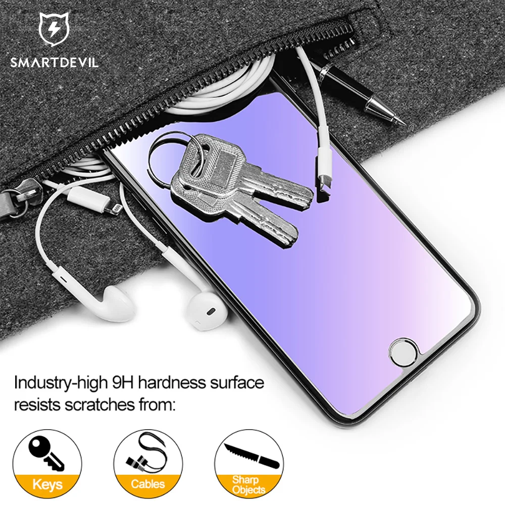 Защита для экрана SmartDevil iPhone Pro Max защита от синего света закаленное стекло 6 6s 7 8 Plus