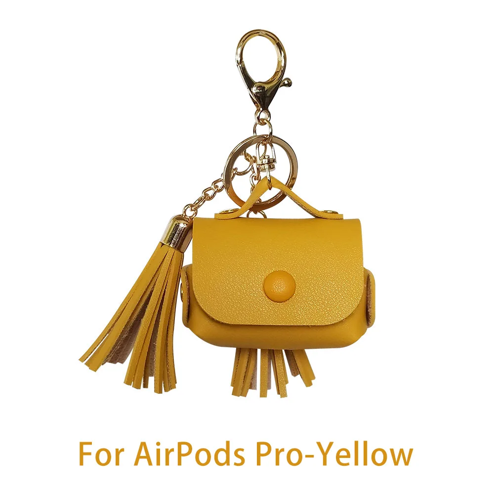 Модный кожаный чехол Hedset из поликарбоната для Apple AirPods Pro, аксессуары для наушников, мини сумка для AAirpods 3 с брелоком