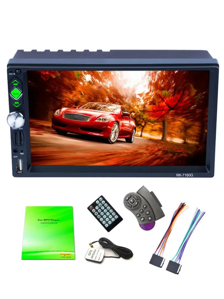 

2 Din Vehicle Bluetooth Mp5 Player 7-inch Radio Navigation Mp5 GPS Navigation Reverse Camera with Control Map Card Rk-7160G