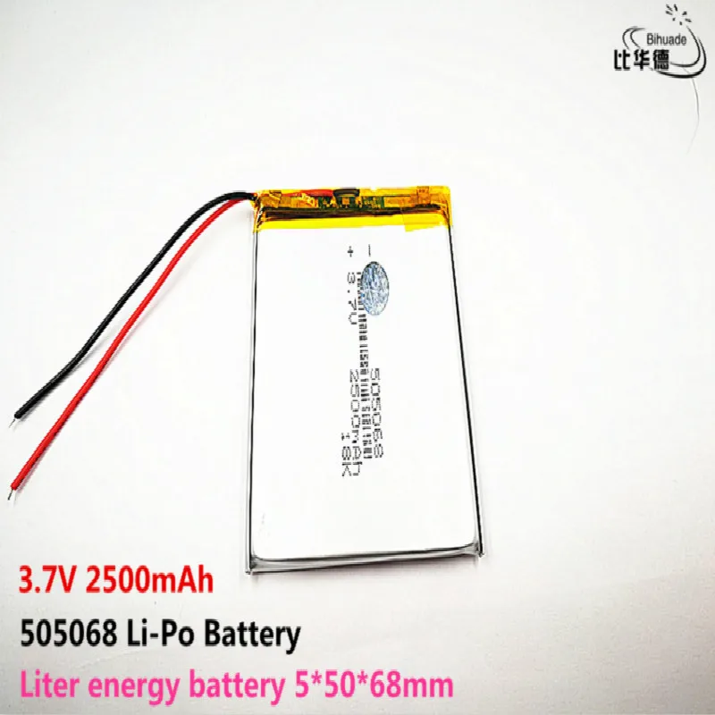 Bateria de Energia Bateria de Polímero de Iões de Lítio Bateria de Iões de Lítio para o Brinquedo Banco do Poder Litro Qulity v 2500 Mah 505068 – Gps Mp3 Mp4 10pcs Bom 3.7