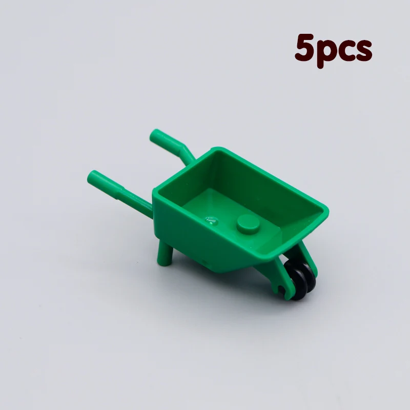 lego Wheelbarrow Hand truck cart garbage trash can Accessories LOT