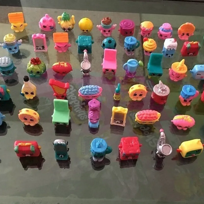 100 шт./лот аниме 3D редкая игра фигурки shopkines kawaii милые фрукты еда мебель овощи модель игрушки коллекционная подарок для девочки