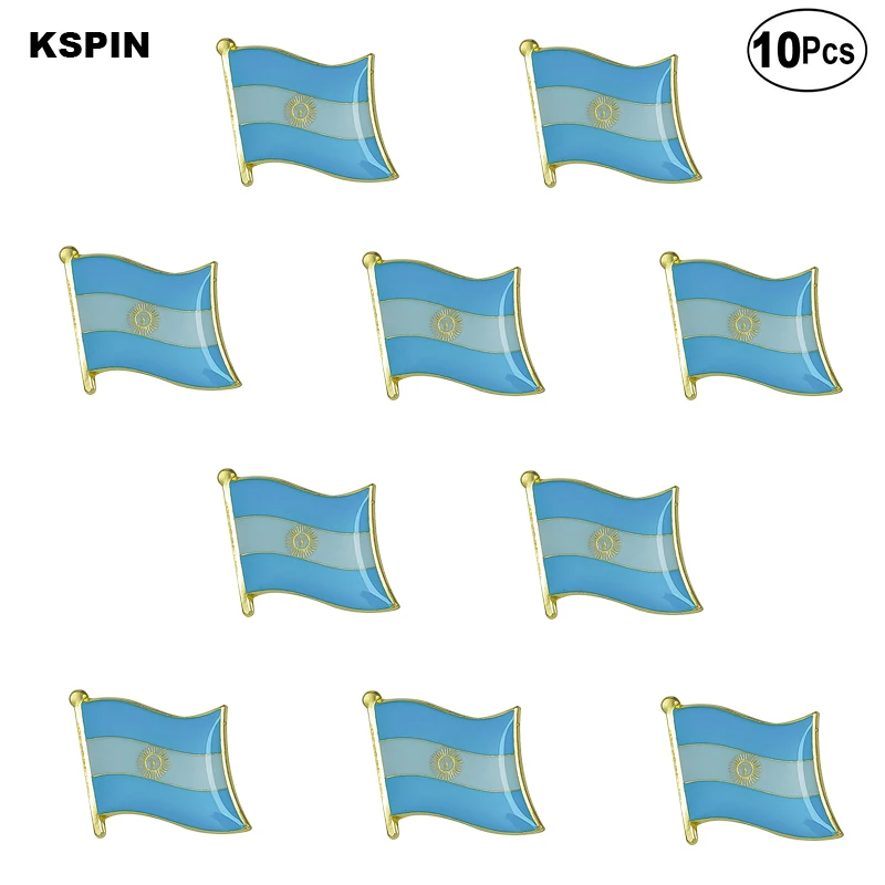 Argentina Flag Lapel Pin badge Brooch Pins Badges 10Pcs a Lot | Дом и сад