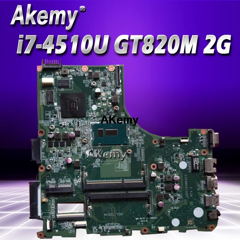 Для ACER E5-471 E5-471G V3-472 V3-472P Материнская плата ноутбука DA0ZQ0MB6E0 с i7-4510U GT820M 2G тесты работы