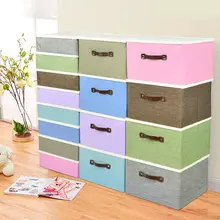 1pc Foldable Fabric Storage Cube Box 33x23x22cm Drawer Toys Books