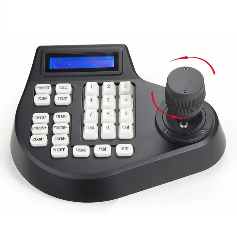 Mini 3D Coaxial CCTV Keyboard Controller LCD 1.5km Joystick RS485 PTZ Speed Dome Camera Bracket For Pelco SAMSUNG AD PANASONIC P |