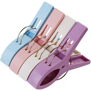 

1Pc Creative Color Clips Beach Towel Clamp To prevent the wind Clamp Clothes Pegs Drying Racks Retaining Clip