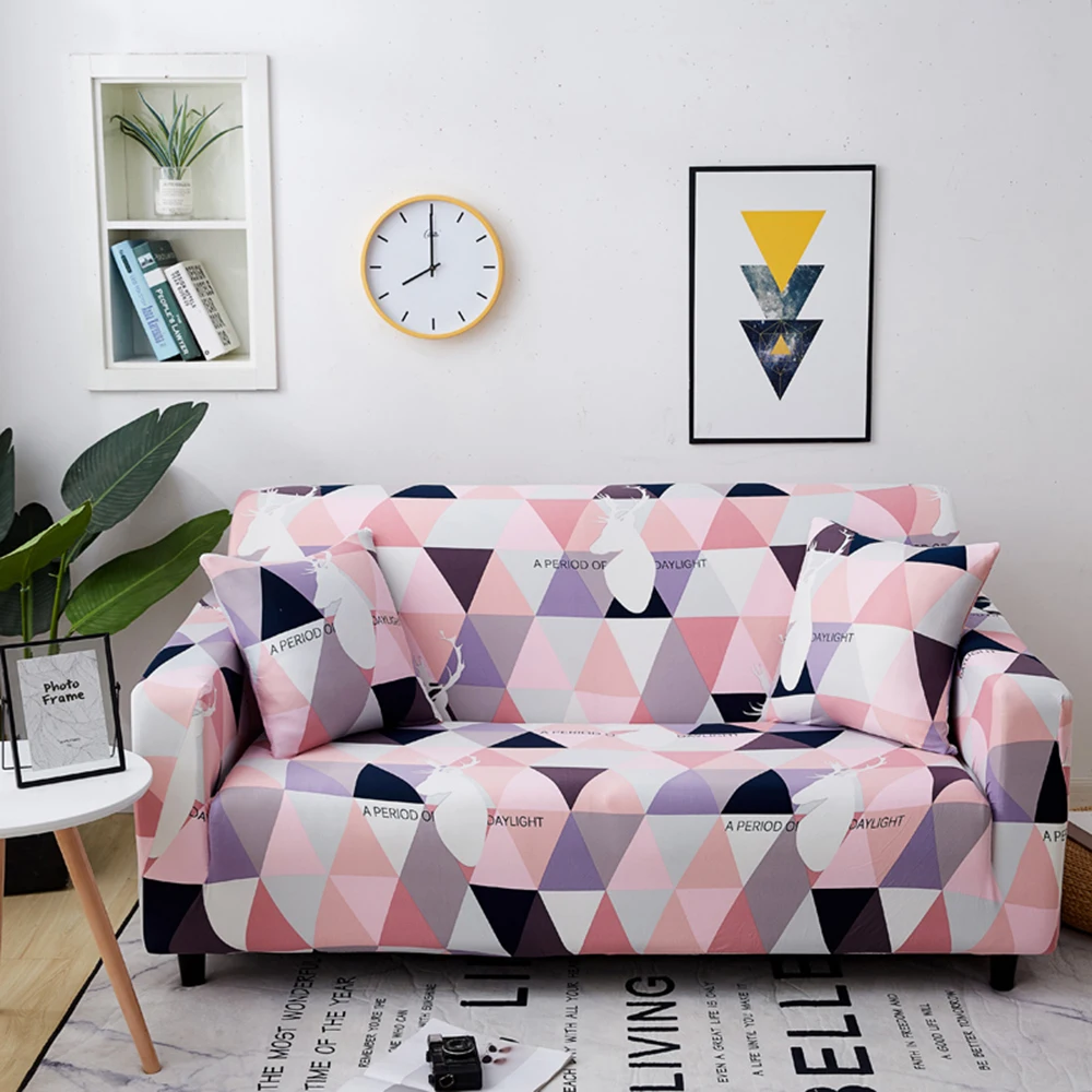 1/2/3/4 seater стрейч диванных чехлов протектор мебели полиэстер спандекс Loveseat крышка