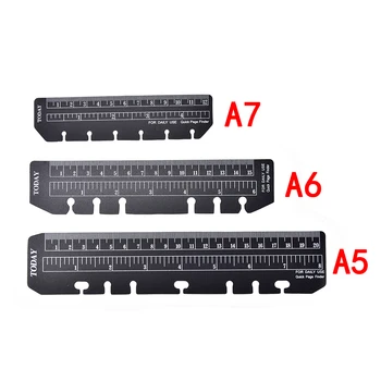 

Black A5 A6 A76 Holes Spiral Planner Accessories Ruler Office School Stationery Drawing Supplies Binder Notebook Inner Rulers