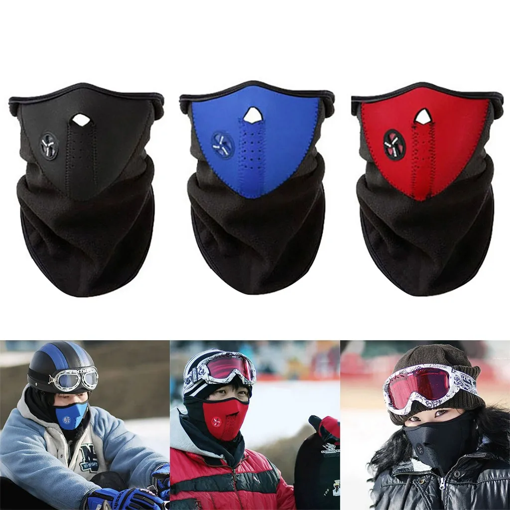 Страйкбол теплый флис бесшовная Половина маска для лица крышка для лица капюшон Защита Велоспорт лыжный солнцезащитный крем зимний шарф для защиты шеи маска