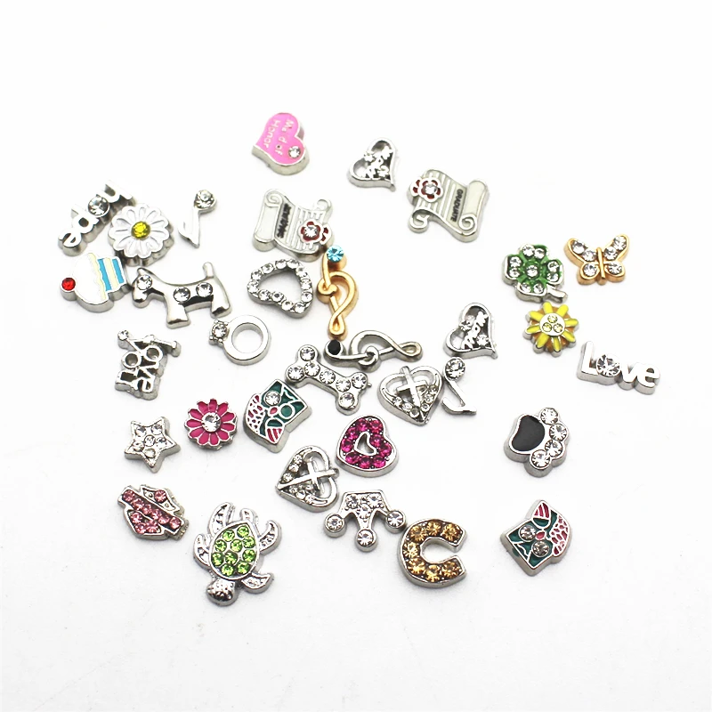 Mix 12pcs/lot crystal Charms ceram heart Floating Charms for Floating Memory charms Lockets DIY Jewelry Mix 12pcs/lot crystal Charms ceram heart Floating Charms for Floating Memory charms Lockets DIY Jewelry