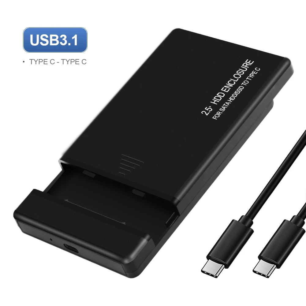 Yvonne HDD чехол 2,5 SATA USB 3,0 Корпус жесткого диска для SSD жесткий диск HDD SATA для Тип C 3,1 чехол внешний жесткий диск чехол - Цвет: Type c to type C