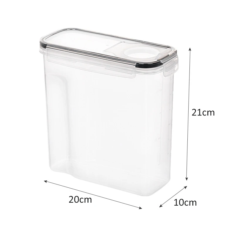 plastic storage bins 4Pcs Cereal Storage Containers Airtight Food Storage Box Large PP Kitchen Keeper Easy Pouring Lid Sealed Cans plastic storage box