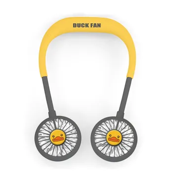

New USB charging fan portable tourism movement hang a neck colorful lamp small fan cool gadget electronic gadgets mini fan