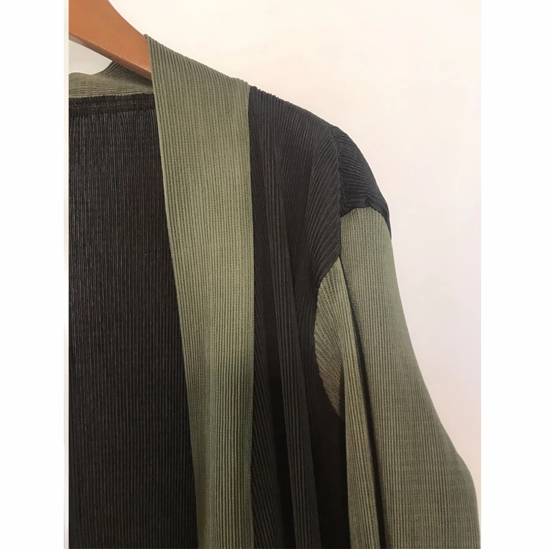 Горячие продажи miyake с отложным воротником watchwork Верхняя одежда со складками, верхняя одежда, пальто