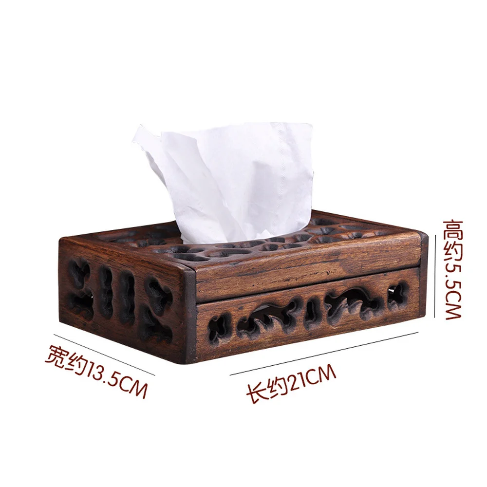 Thai retro wood tissue box Living room creative European tray Tray paper  napkin  lo922410 4