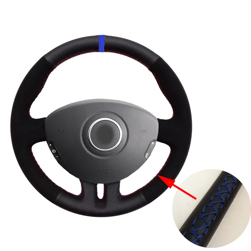 Car Steering Wheel Cover for Renault Clio 3 2008 2009 Clio dynamics 2008 clio mk 3 2010 blue thread