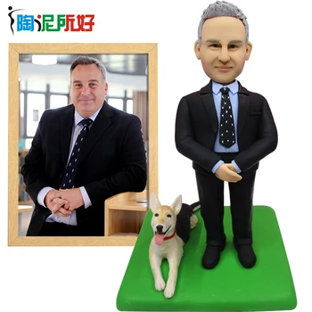 

Home Decoration Custom Polymer Clay Sculpture Miniature Mini Statue Bride and Groom Wedding Cake Topper Birthday Handmade Gift