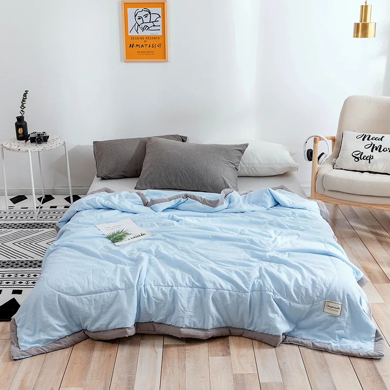 

Washed Cotton Airable Cover Summer Blanket Spring And Autumn Quilt Nap Single Person Double Summer Blanket