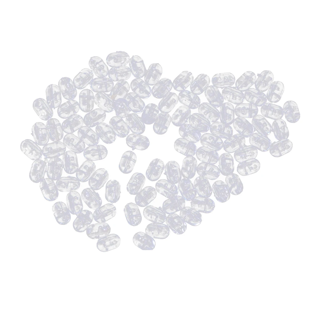 Details about  / Plastic Oval Fishing Bead Sea Fishing Rig Beads Transparent 4.7 x 6mm 200Pcs