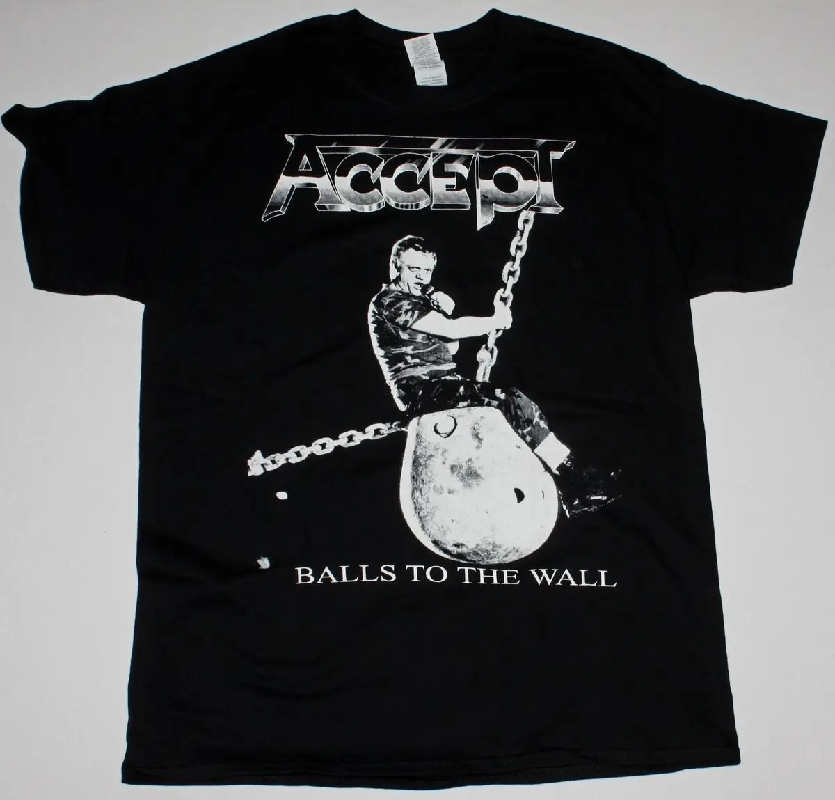 

ACCEPT BALLS TO THE WALL BLACK T SHIRT UDO HEAVY METAL BAND RUNNING WILD RAGE